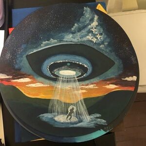 Abstract UFO Art with Vibrant Colors